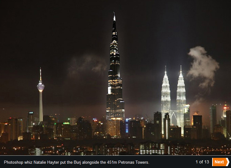 Burj Khalifa on Kuala Lumpur, Malaysia skyline by night Burj Khalifa on Kuala Lumpur, Malaysia skyline by night