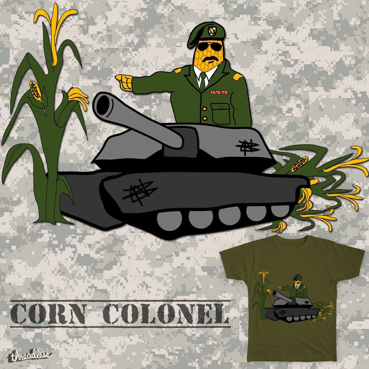 Corn Colonel Tee Design
