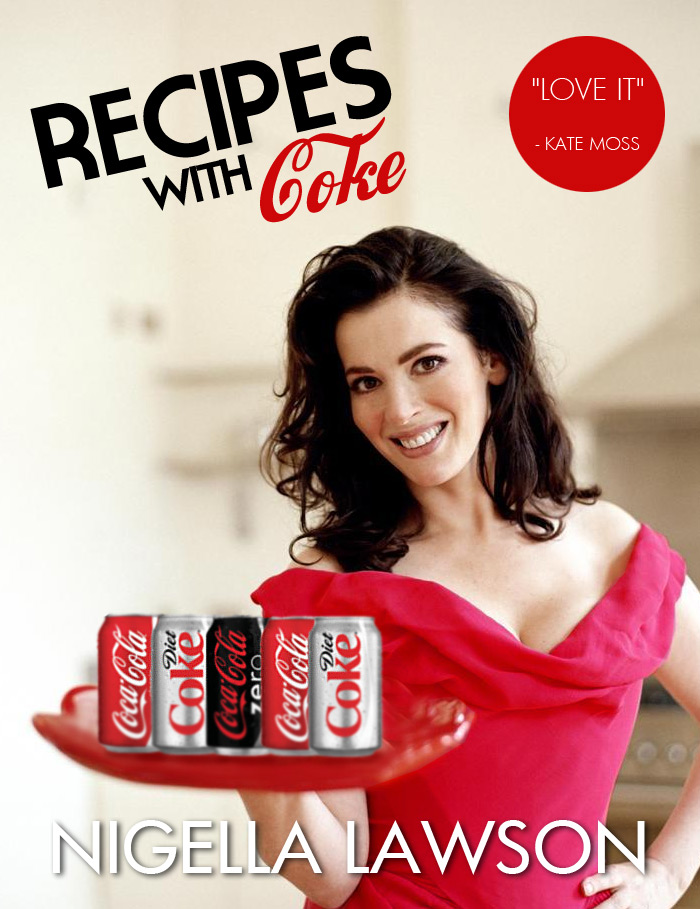 Design Parody - Nigella Lawson Cooking with Coke Cookbook Cover